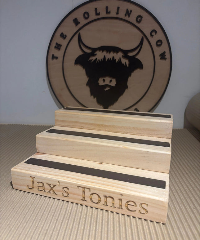 Small Engraved Tonies Character Shelf Stand The Rolling Cow