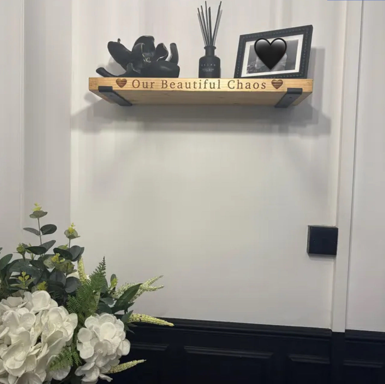 Personalised Rustic Wooden Shelf Shelves The Rolling Cow