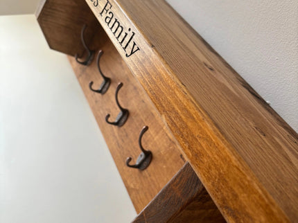 Personalised Wooden Family Coat Hooks The Rolling Cow