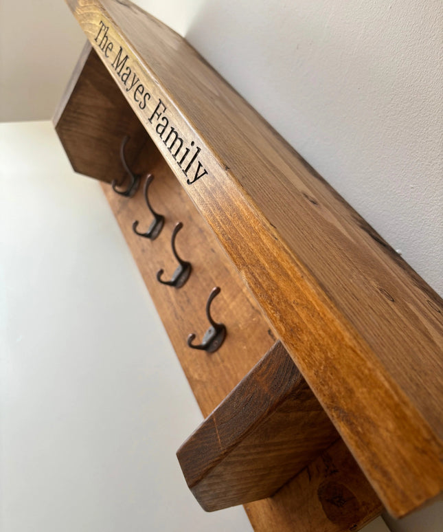 Personalised Wooden Family Coat Hooks The Rolling Cow