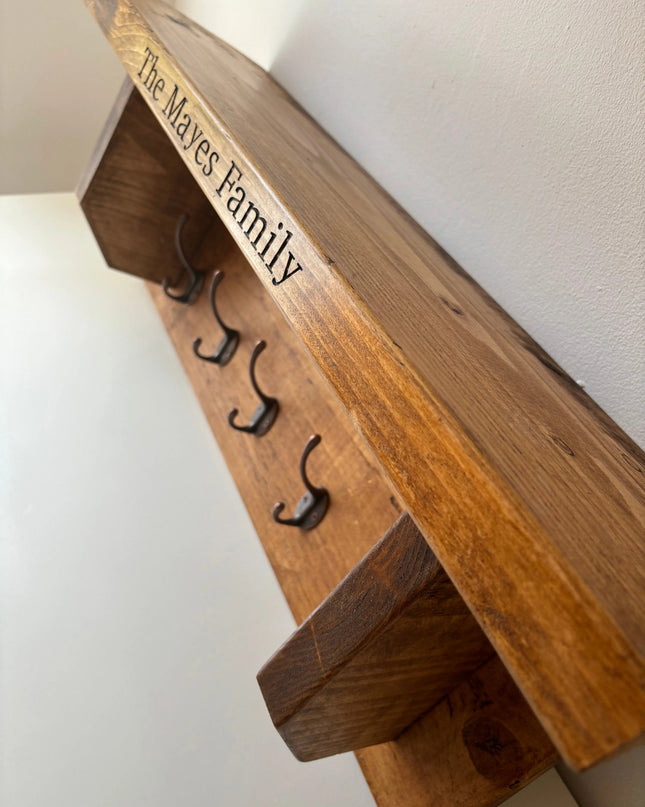 Personalised Wooden Family Coat Hooks The Rolling Cow