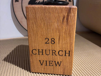 Engraved Oak Doorstop The Rolling Cow