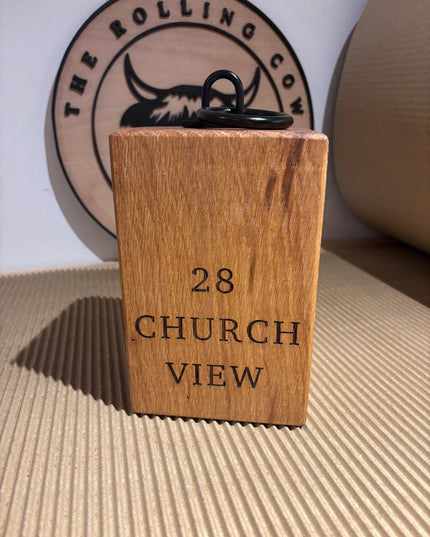 Engraved Oak Doorstop The Rolling Cow