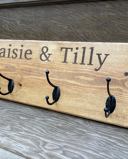 Personalised Wooden Engraved Hooks The Rolling Cow