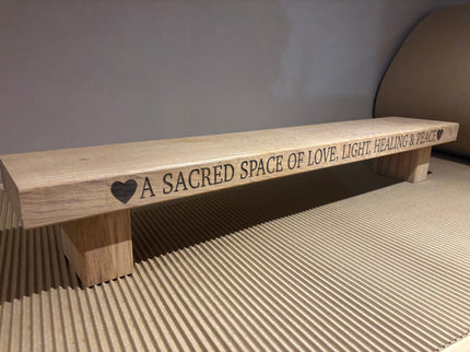 Engraved Oak Table Centrepiece The Rolling Cow