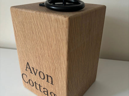 Engraved Oak Doorstop The Rolling Cow