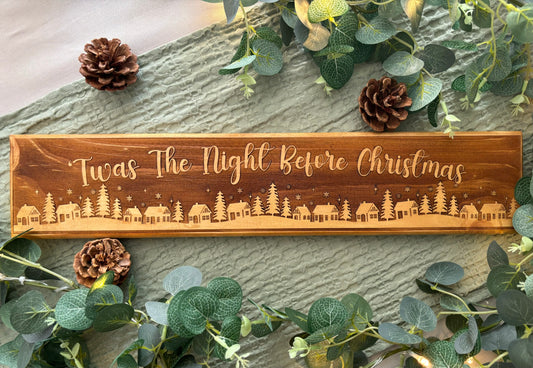 Night before Christmas Wooden Sign