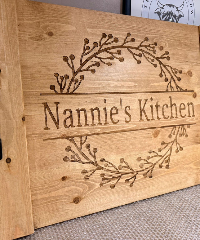 Engraved Oven Top Stove Cover