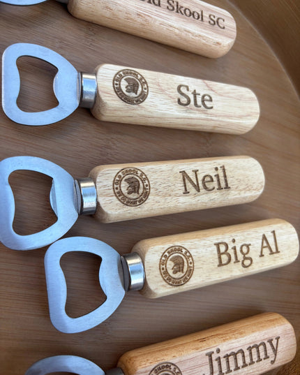 Personalised Wooden Bottle Opener The Rolling Cow