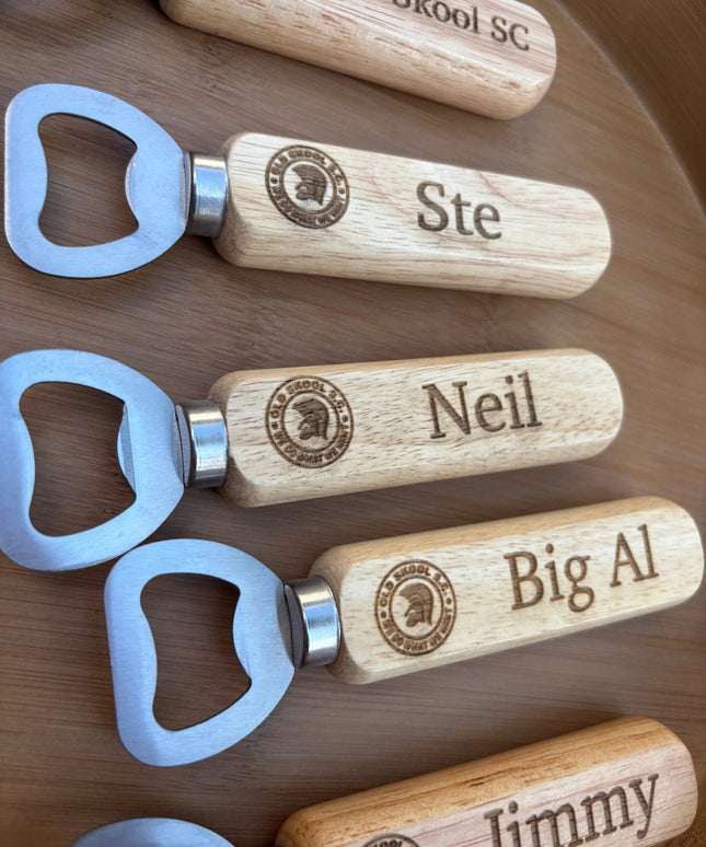 Personalised Wooden Bottle Opener The Rolling Cow