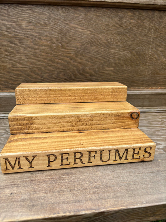 Engraved Perfume Shelf Stand