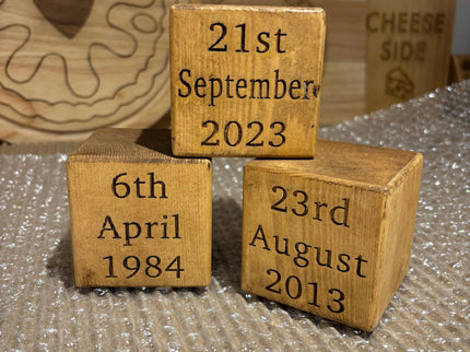 Engraved Wooden Stacking Block The Rolling Cow