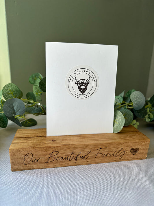 Engraved Oak Photo Block