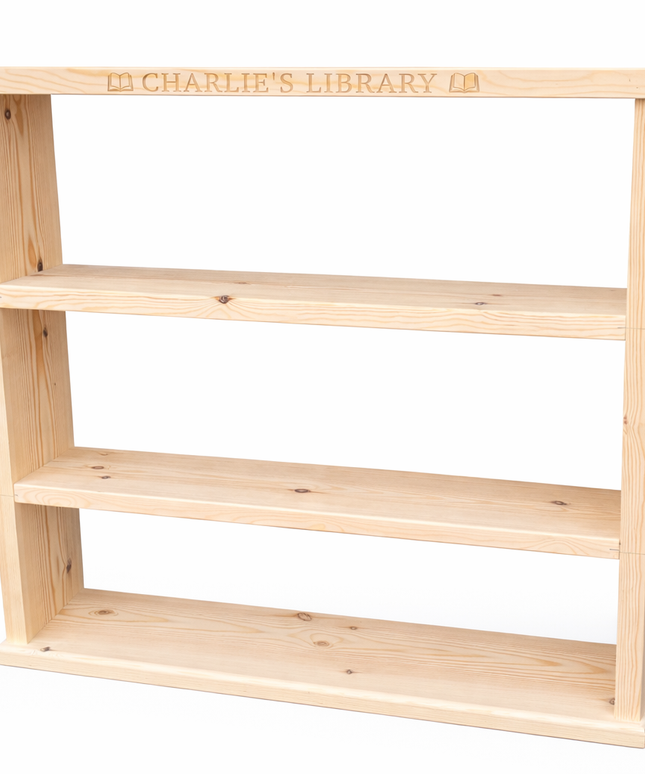 Personalised Solid Wood Bookshelf