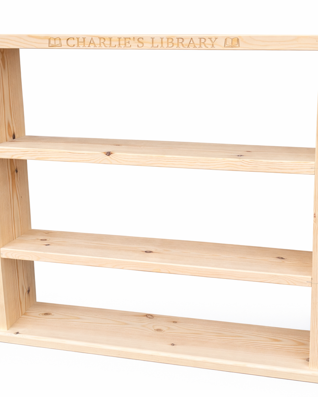 Personalised Solid Wood Bookshelf Bookcase