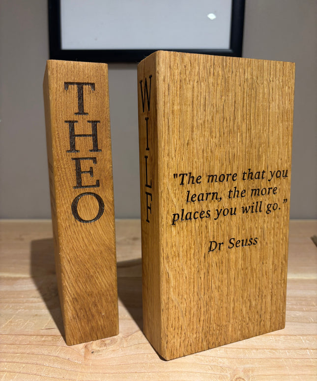 Oak Bookends Book Ends The Rolling Cow