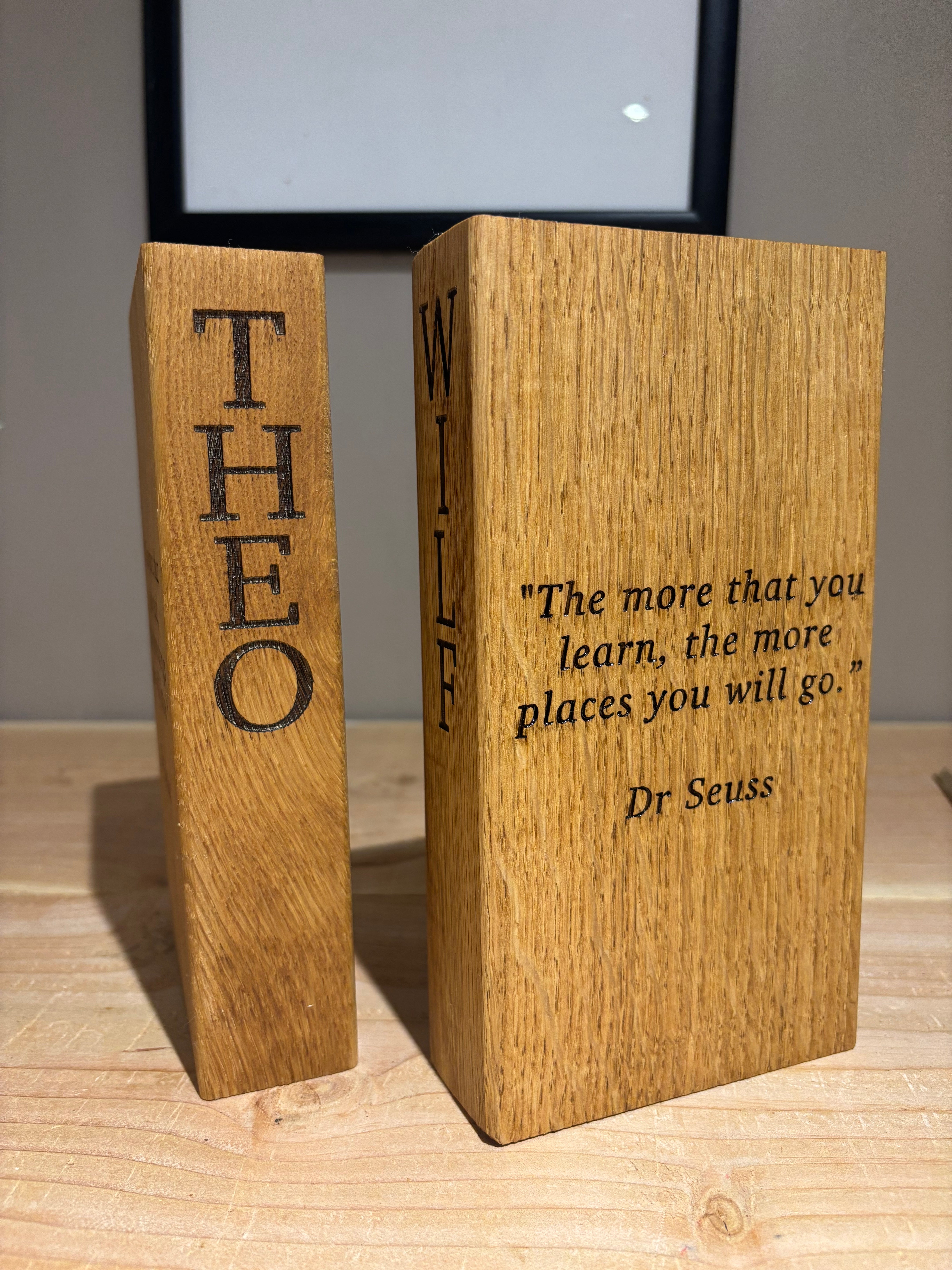 Bookending Timber Solid Oak Bookends – Handcrafted Wooden Book Ends | The Rolling Cow