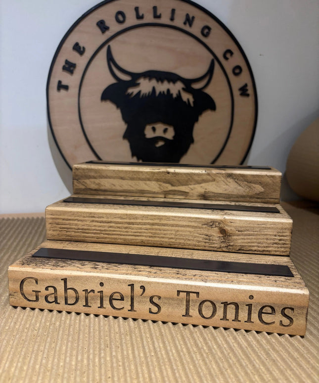 Small Engraved Tonies Character Shelf Stand The Rolling Cow