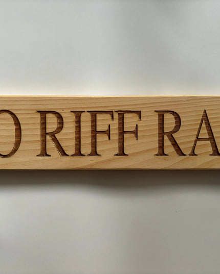 Engraved Wooden Sign The Rolling Cow