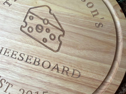 Personalised Round Christmas Cheeseboard