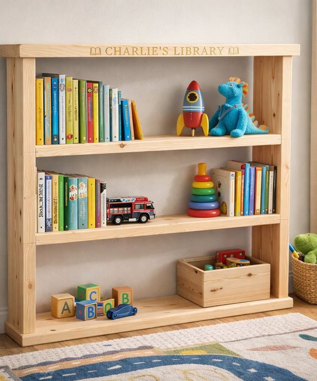 Personalised Solid Wood Bookshelf