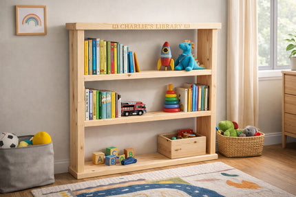 Personalised Solid Wood Bookshelf