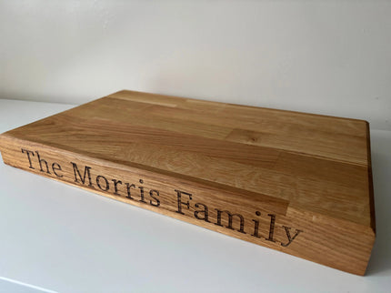 Engraved Oak Butchers Block Board The Rolling Cow