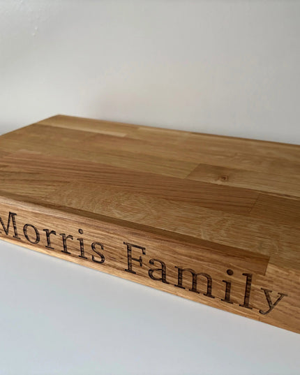 Engraved Oak Butchers Block Board The Rolling Cow