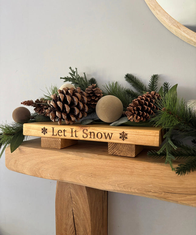 Let It Snow Christmas Mini Display Stand The Rolling Cow