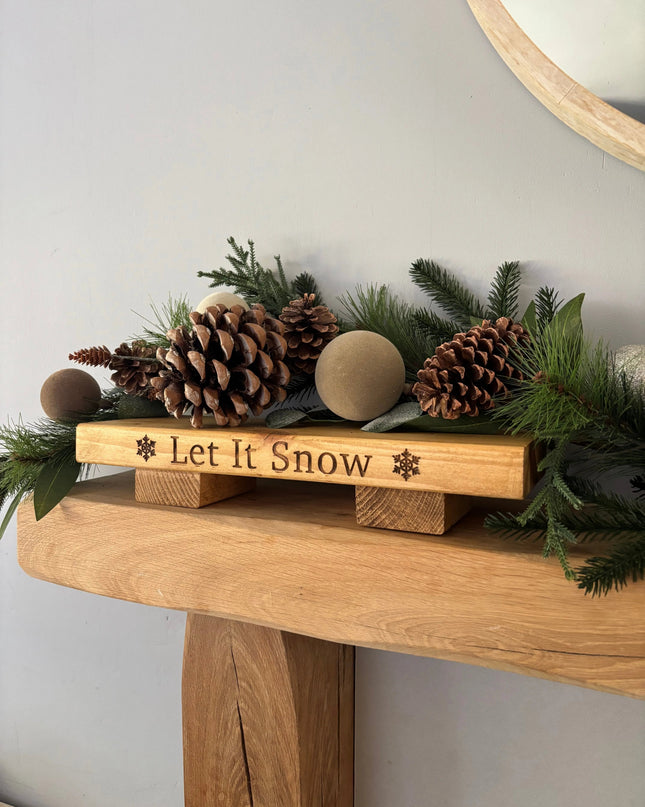 Let It Snow Christmas Mini Display Stand The Rolling Cow