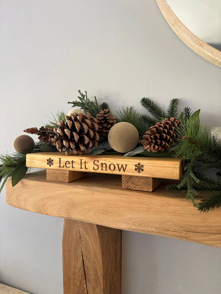 Let It Snow Christmas Mini Display Stand The Rolling Cow