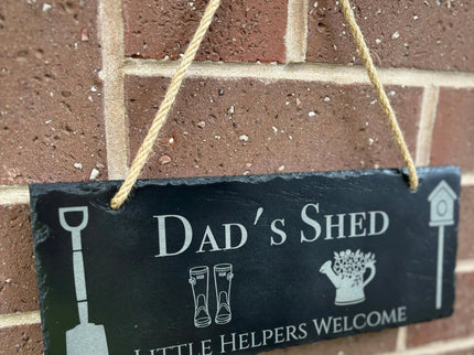 Personalised Slate Shed Sign The Rolling Cow