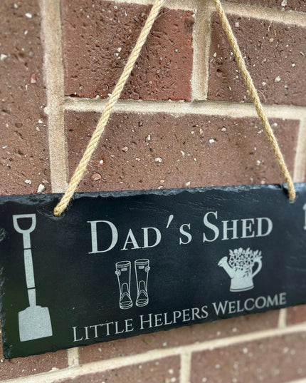 Personalised Slate Shed Sign The Rolling Cow