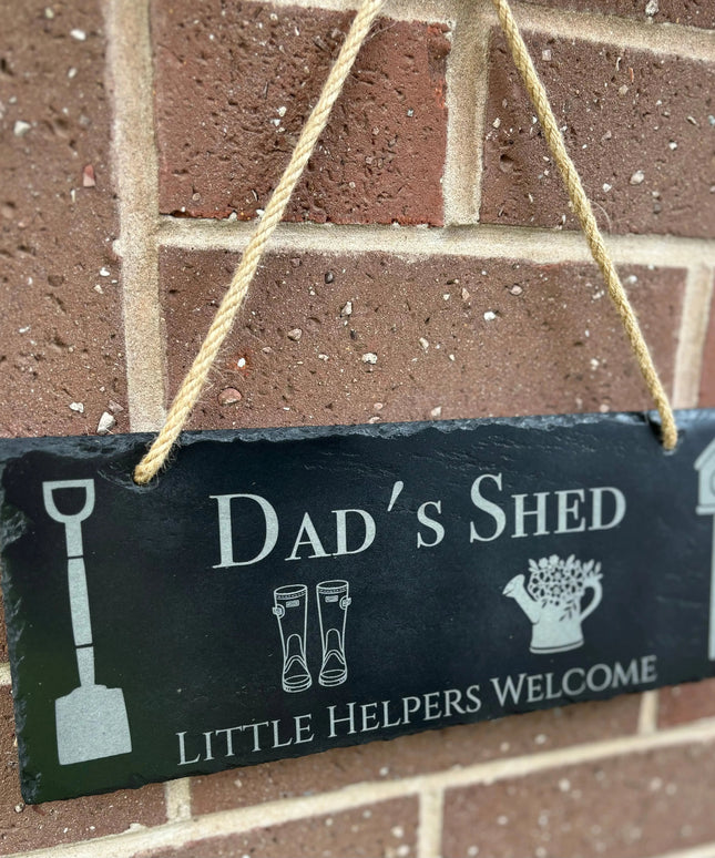 Personalised Slate Shed Sign The Rolling Cow