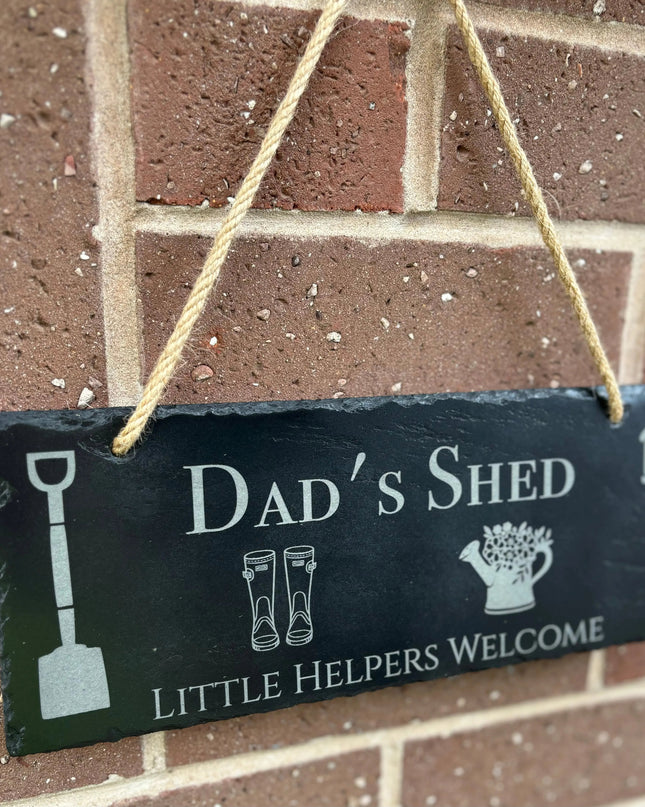 Personalised Slate Shed Sign The Rolling Cow