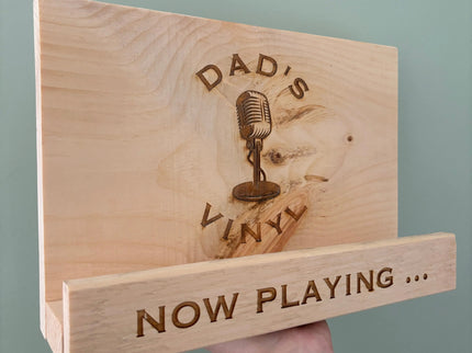 Personalised Wooden Record Holder The Rolling Cow