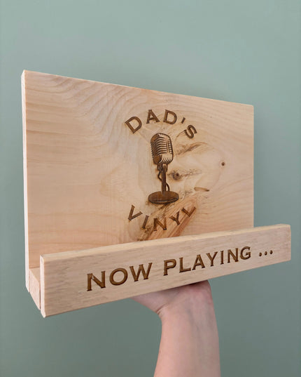 Personalised Wooden Record Holder The Rolling Cow