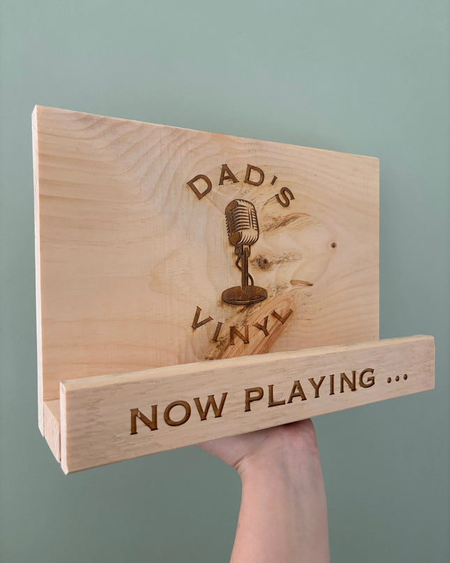 Personalised Wooden Record Holder The Rolling Cow