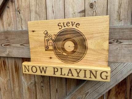Personalised Wooden Record Holder The Rolling Cow