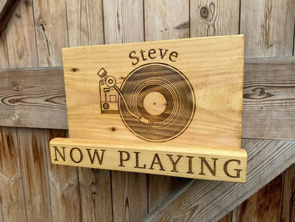Personalised Wooden Record Holder The Rolling Cow