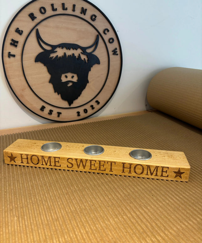 ‘Home Sweet Home’ Tea Light Candle Holder The Rolling Cow