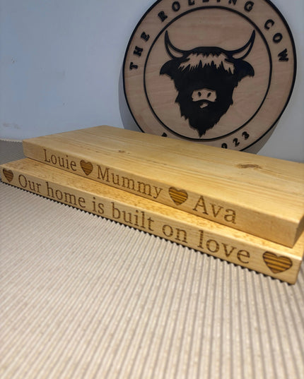 Personalised Rustic Wooden Shelf Shelves The Rolling Cow