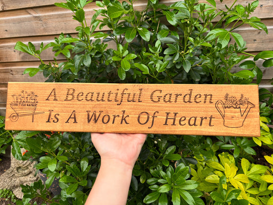 Engraved Wooden Sign