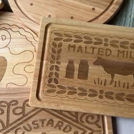 Biscuit Chopping Board The Rolling Cow