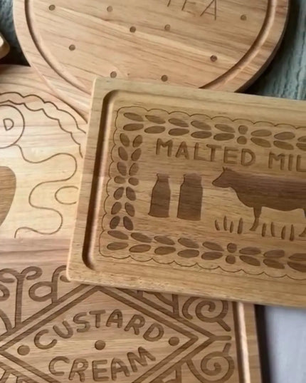Biscuit Chopping Board The Rolling Cow