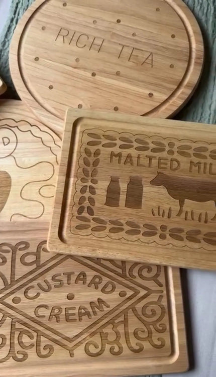 Biscuit Chopping Board The Rolling Cow