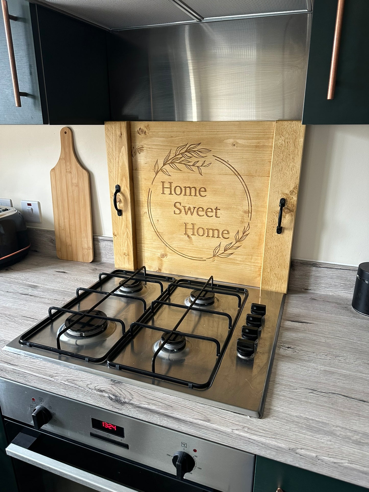 Engraved Oven Top Stove Cover