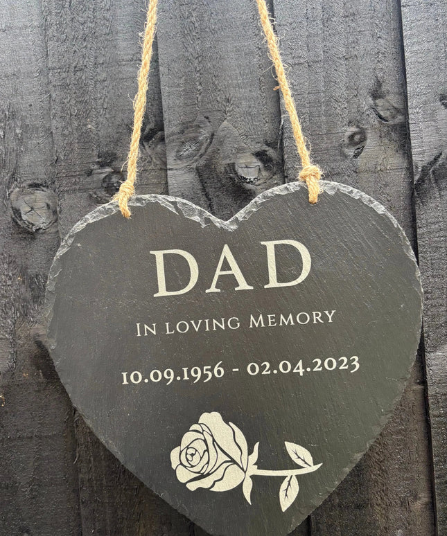 Hanging Slate Heart Plaque The Rolling Cow
