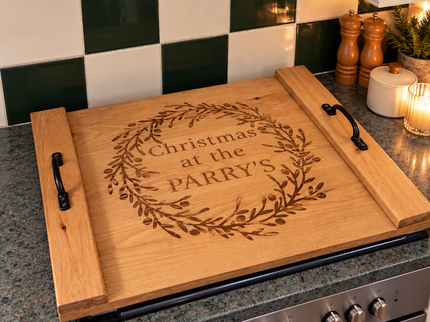 Christmas Engraved Oven Top Stove Cover