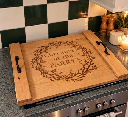 Christmas Engraved Oven Top Stove Cover
